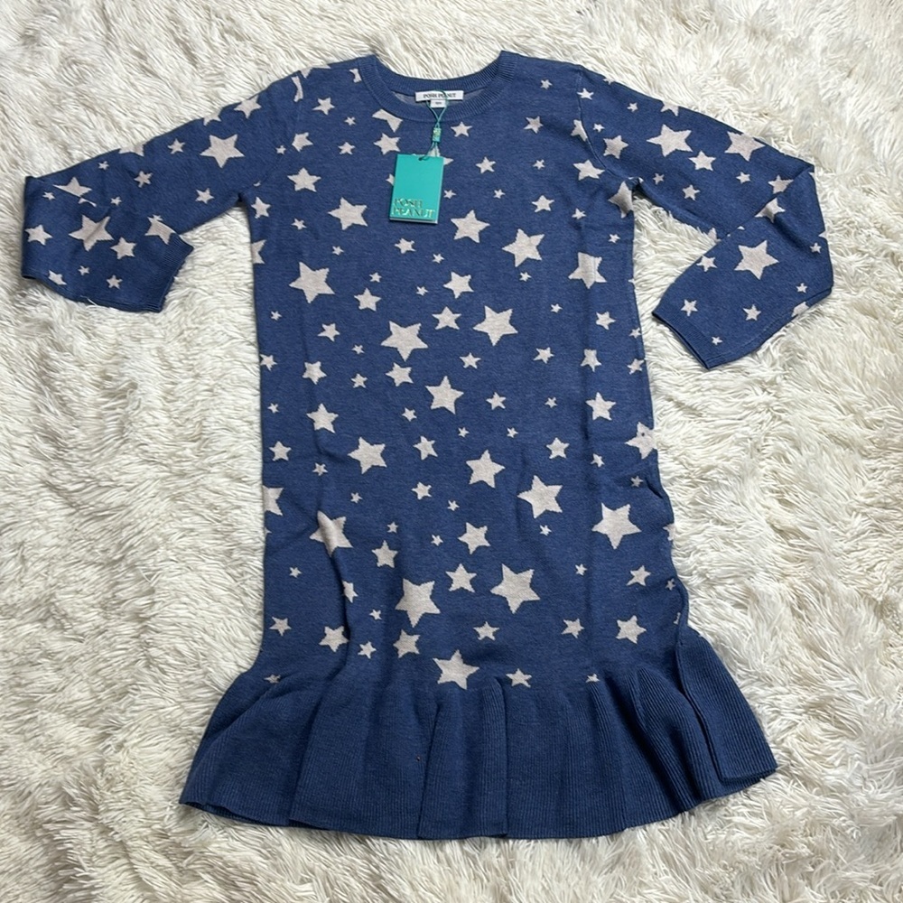 Posh Peanut Galaxy Long Sleeve Sweater Dress
